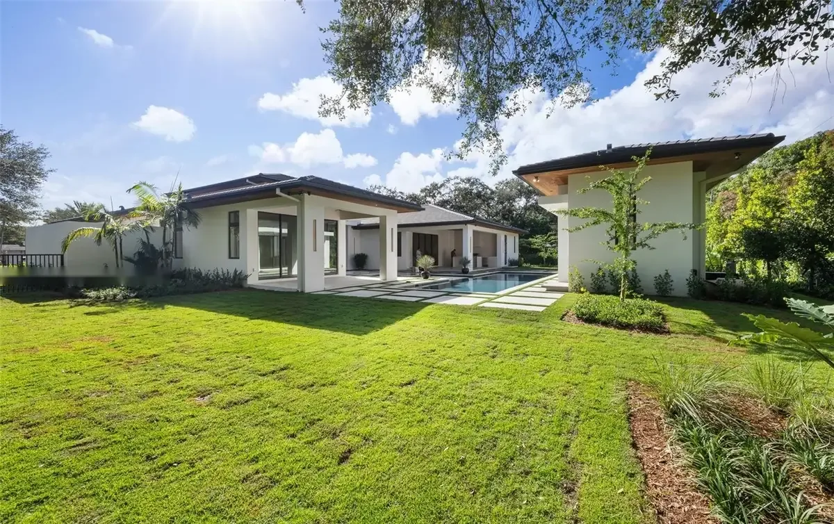 Guest house across the lawn